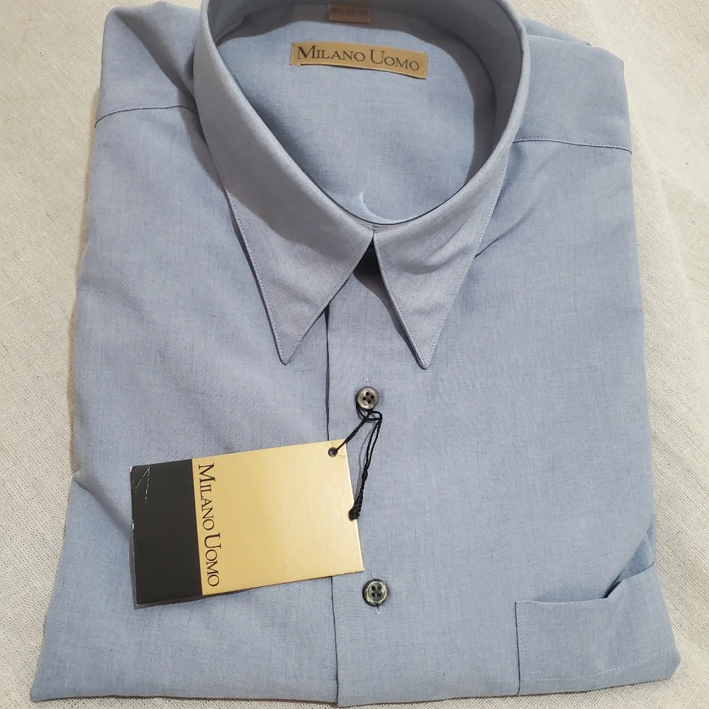 Blue Milano Uomo Button Down - Picture 1 of 5